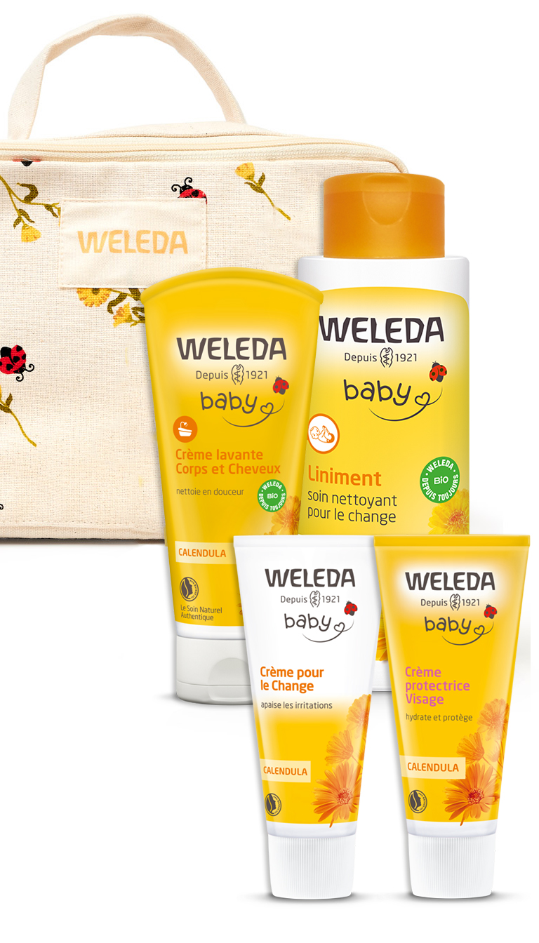 Trousse Bébé contenant des soins Weleda au Calendula - Weleda